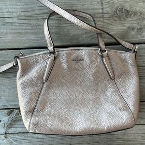 Coach Kelsey Mini Satchel Crossbody Pebbled Leather Metallic Bag F29639